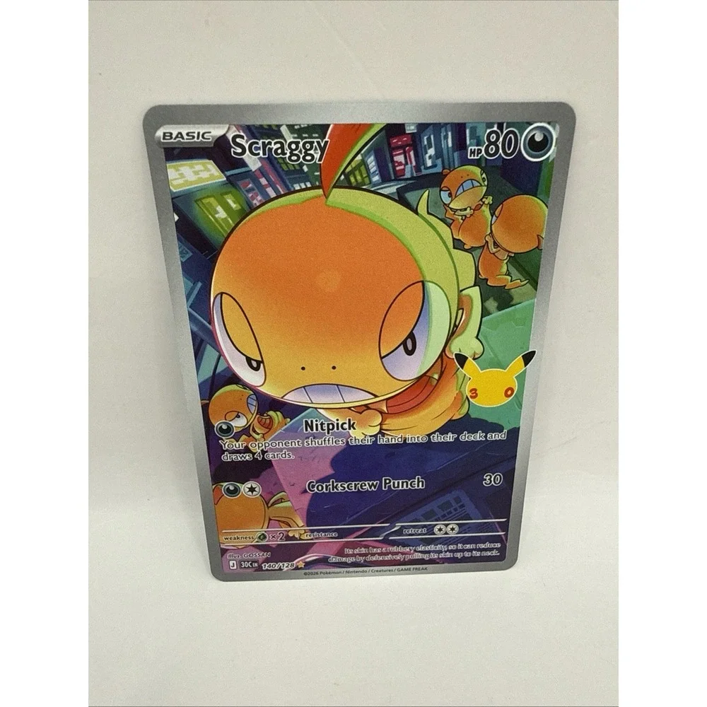Scraggy - 140/128 - Pokemon 30th Anniversary - PACK FRESH